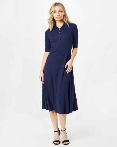 Midi šaty Lauren Ralph Lauren modrá