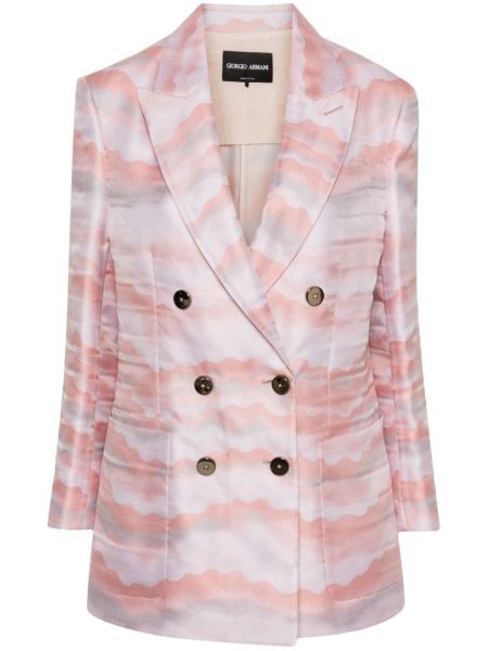 Jacquard blazer Giorgio Armani pink