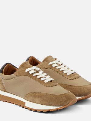 Sneakers in pelle scamosciata The Row beige