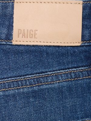 Straight fit džíny s knoflíky Paige modré