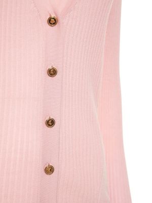 Вълнен кроп топ Versace розово