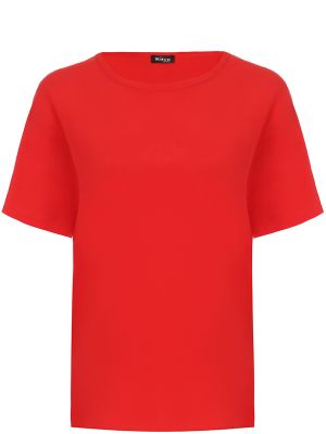 Шелковая футболка Kiton красная