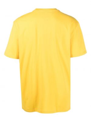 Kokvilnas t-krekls ar izšuvumiem Tommy Jeans dzeltens