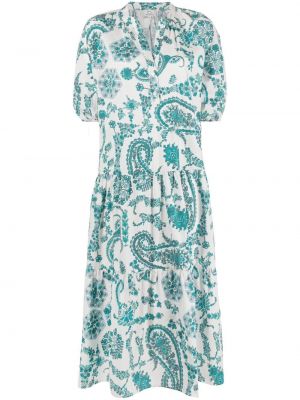 Bavlněné šaty s potiskem s paisley potiskem Woolrich