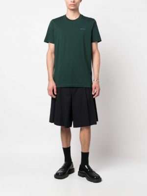 T-shirt brodé en coton Marni vert