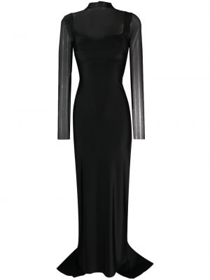 Prozorna oprijeta večerna obleka Atu Body Couture črna
