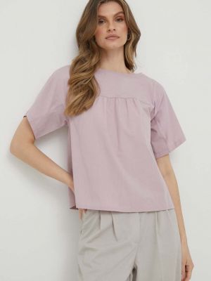 Памучна тениска Sisley розово