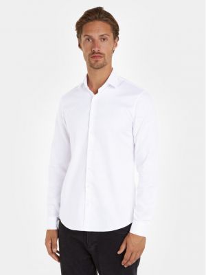 Koszula w jednolitym kolorze Calvin Klein biała