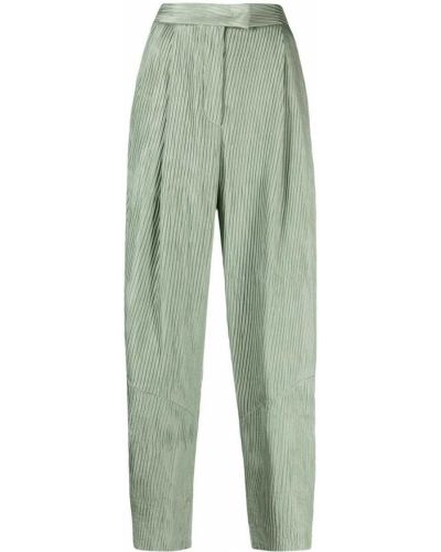 Pantalones de cintura alta Giorgio Armani verde