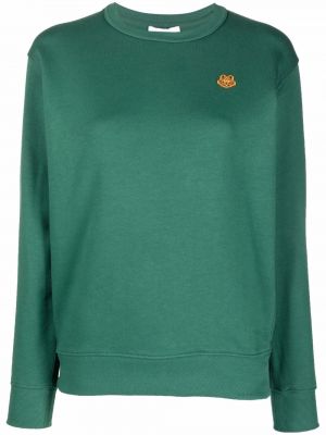 Sweatshirt mit rundem ausschnitt mit tiger streifen Kenzo grün