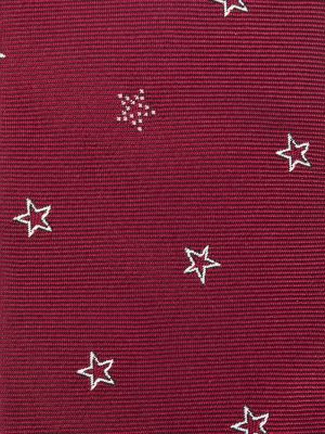 Hedvábná kravata s hvězdami Paul Smith červená