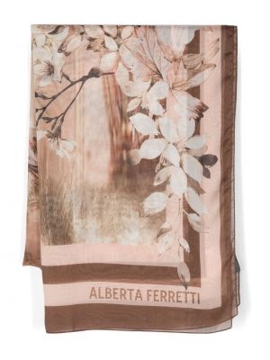 Копринен шал с принт Alberta Ferretti