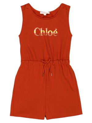 Bomuld overall for piger Chloe Kids orange