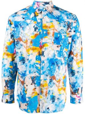 Camisa con estampado con estampado abstracto Comme Des Garçons Shirt azul