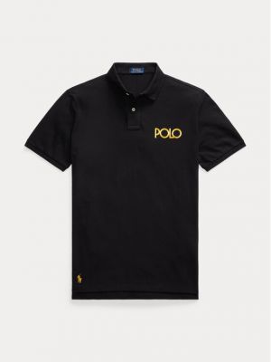 Поло тениска с копчета Polo Ralph Lauren черно