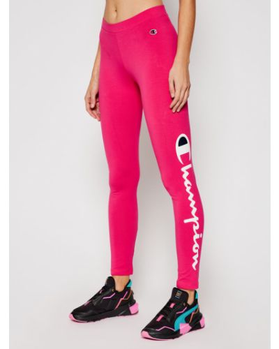 Legginsy Large Script Logo 112857 Różowy Athletic Fit Champion