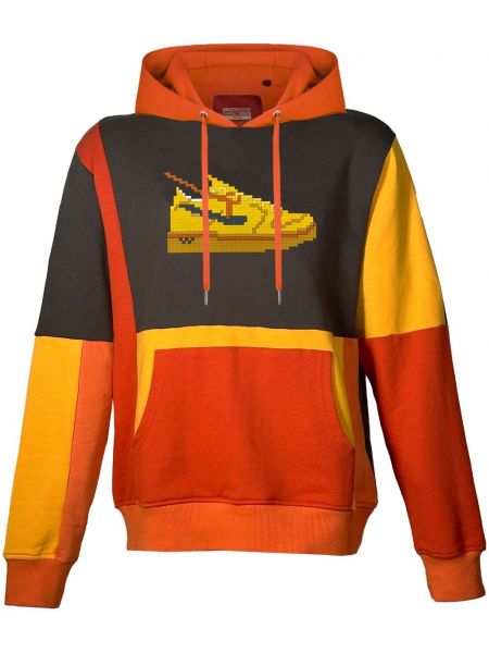 Baskılı pamuklu hoodie Mostly Heard Rarely Seen 8-bit turuncu