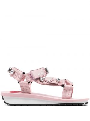 Sandaletter med kardborreknäppning Love Moschino rosa