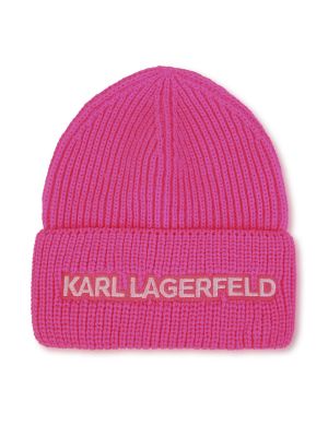 Czapka Karl Lagerfeld różowa