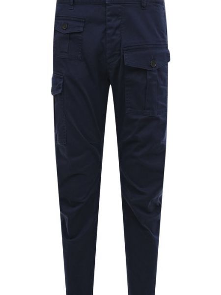 Хлопковые брюки карго Dsquared2 синие