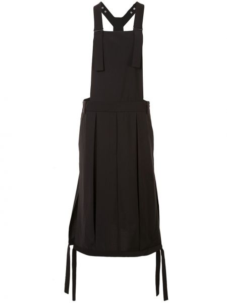 Vlnená sukňa s tropickým vzorom Tibi čierna
