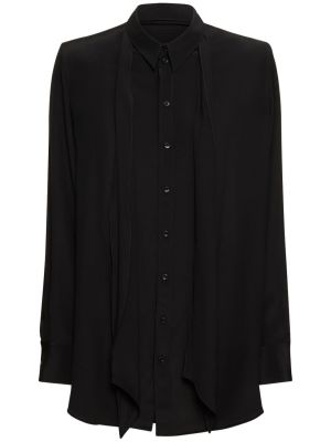 Hedvábné mini šaty Wardrobe.nyc černé