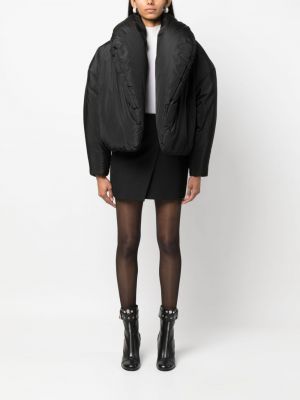 Oversized hedvábná bunda Saint Laurent černá