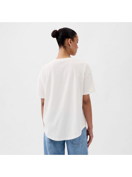 Oversized tričko Gap bílé