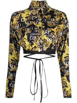 Jeanshemd mit geknöpfter mit print Versace Jeans Couture schwarz