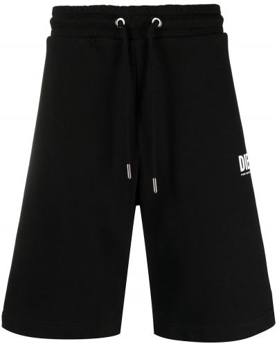 Pantalones cortos deportivos con cordones Diesel negro