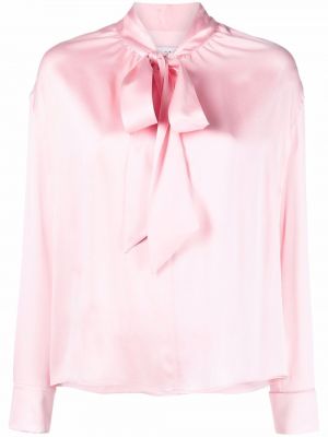 Копринена блуза Lanvin розово