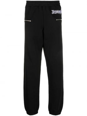 Pantaloni sport cu imagine Moschino negru