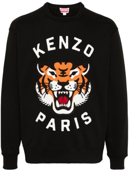 Kaplan desenli sweatshirt Kenzo siyah