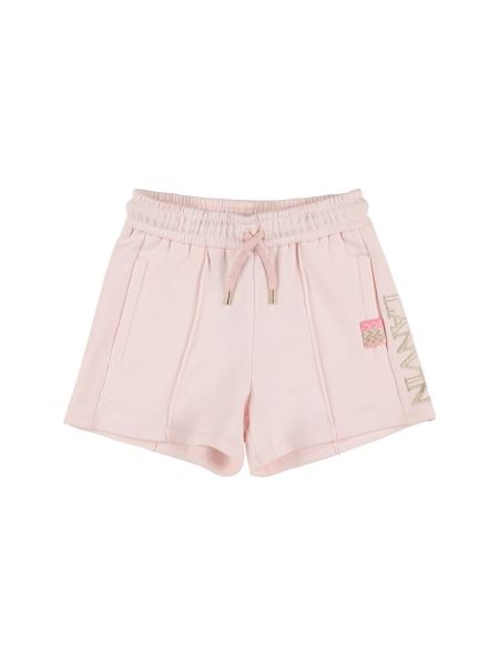 Puuvilla shortsit tytöille Lanvin pinkki