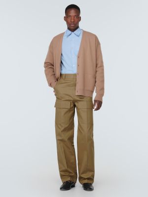 Pantaloni cargo di cotone baggy Gucci marrone