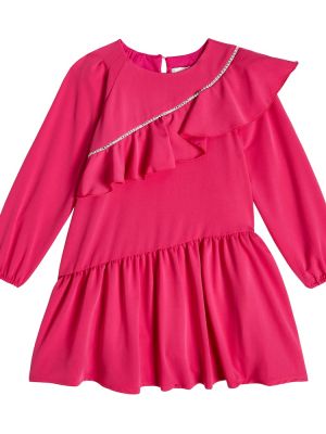 Ruffle dress for jenter Monnalisa rosa