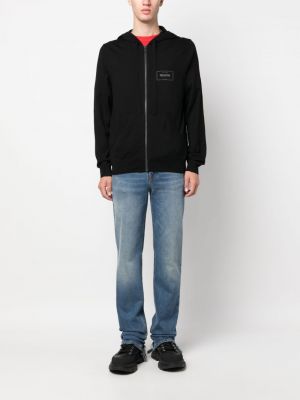 Merinowolle hoodie mit print Zadig&voltaire schwarz