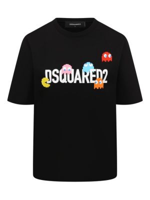Хлопковая футболка Dsquared2 черная