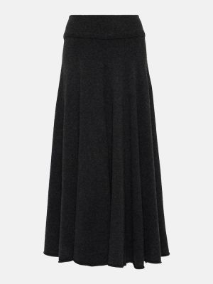 Kašmírové dlouhá sukně Extreme Cashmere šedé