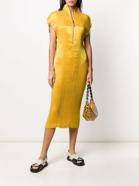Sukienka midi Issey Miyake Pre-owned żółta