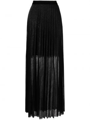 Plisovaná dlhá sukňa Talbot Runhof čierna