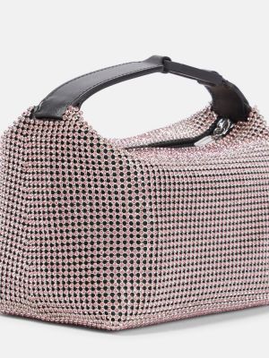 Sac en cuir en cristal Eéra rose