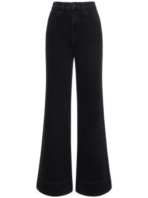 Voľné džínsy s vysokým pásom Triarchy čierna