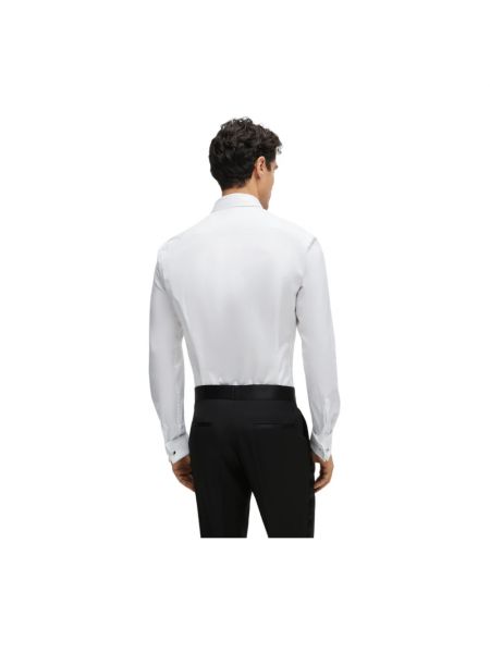 Koszula slim fit bawełniana Boss biała