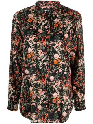 Trykt floral bomull skjorte Scotch & Soda svart