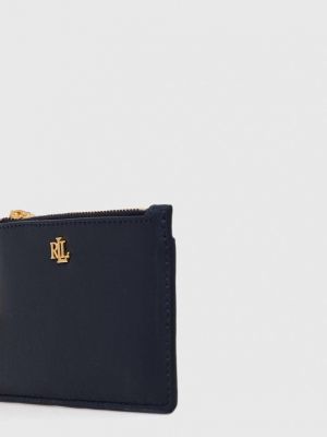 Usnjena denarnica Lauren Ralph Lauren modra