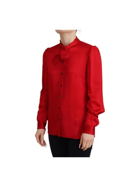 Koszula z długim rękawem Dolce And Gabbana czerwona