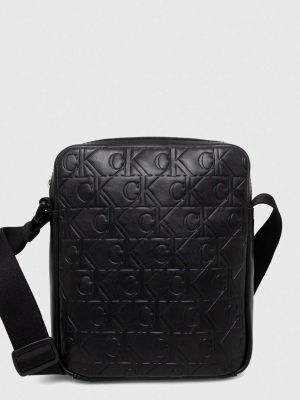 Crossbody táska nyomtatás Calvin Klein fekete