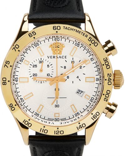Złoty zegarek Versace, сzarny