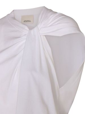 Camiseta de algodón de algodón de tela jersey Isabel Marant blanco